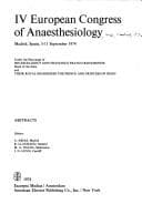 Tapa de Abstracts [of the] IV European Congress of Anaesthesiology, Madrid, Spain, 5-11 September 1974