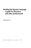 Tapa de Reading the Russian language