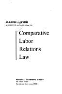 Tapa de Comparative labor relations law