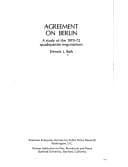 Tapa de Agreement on Berlin