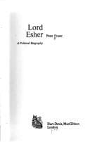 Tapa de Lord Esher; a political biography