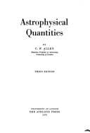 Tapa de Astrophysical quantities