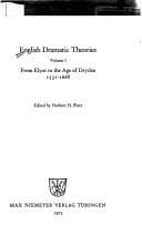Tapa de English dramatic theories