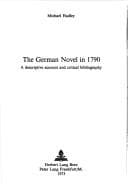 Tapa de The German novel in 1790