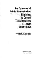 Tapa de The dynamics of public administration