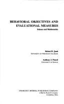 Tapa de Behavioral objectives and evaluational measures