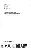 Tapa de The Art of the librarian