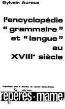 Tapa de L' encyclopédie: "grammaire" et "langue" au XVIIIe siècle