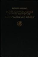 Tapa de Form and structure in the poetry of Al-Muʻtamid Ibn ʻAbbād