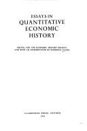 Tapa de Essays in quantitative economic history