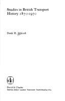 Tapa de Studies in British transport history, 1870-1970
