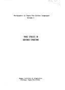 Tapa de Three studies in sentence structure