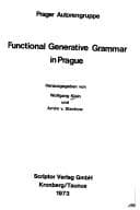 Tapa de Functional generative grammar in Prague