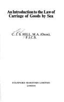 Tapa de An introduction to the law of carriage of goods by sea