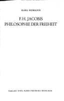 Tapa de F. H. Jacobis Philosophie der Freiheit