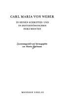 Tapa de Carl Maria von Weber in seinen Schriften