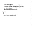 Tapa de Barockforschung, Ideologie und Methode