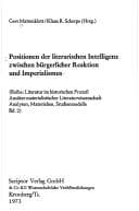 Tapa de Positionen der literarischen Intelligenz zwischen bürgerlicher Reaktion und Imperialismus