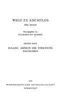 Tapa de Wege zu Aischylos