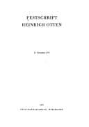 Tapa de Festschrift Heinrich Otten