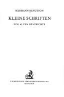 Tapa de Kleine Schriften zur alten Geschichte