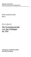 Tapa de Die Sozialdemokratie von den Anfängen bis 1945