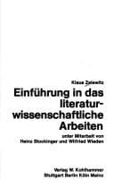 Tapa de Einführung in das literaturwissenschaftliche Arbeiten