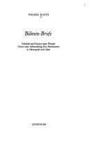 Tapa de Bühnen-Briefe; Kritiken und Essays zum Theater