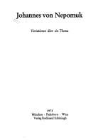 Tapa de Johannes von Nepomuk