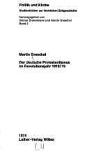 Tapa de Der deutsche Protestantismus im Revolutionsjahr 1918/19