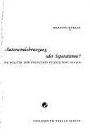 Tapa de Autonomiebewegung oder Separatismus?