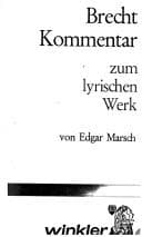 Tapa de Brecht-Kommentar zum lyrischen Werk