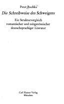 Tapa de Die Schreibweise des Schweigens