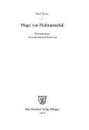 Tapa de Hugo von Hofmannsthal