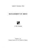 Tapa de Management by menu