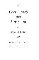Tapa de Good things are happening