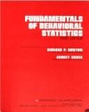 Tapa de Fundamentals of behavioral statistics