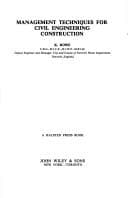 Tapa de Management techniques for civil engineering construction