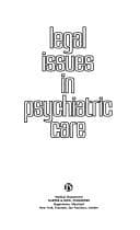 Tapa de Legal issues inpsychiatric care