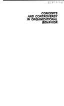 Tapa de Concepts and controversy in organizational behavior