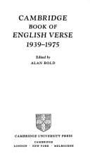 Tapa de Cambridge book of English verse, 1939-1975