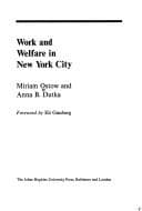 Tapa de Work and welfare in New York City