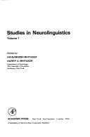 Tapa de Studies in neurolinguistics