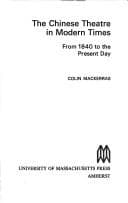 Tapa de The Chinese theatre in modern times, from 1840 to the present day