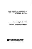 Tapa de The initial interview in psychotherapy