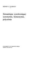 Tapa de Sémantique synchronique