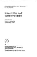 Tapa de Speech style and social evaluation