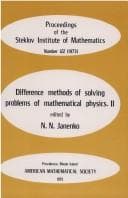 Tapa de Difference methods of solving problems of mathematical physics