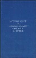 Tapa de The output of manufacturing industries, 1899-1937
