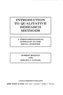 Tapa de Introduction to qualitative research methods
